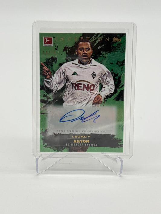 2024-25 Topps Inception Bundesliga Ailton Legacy Auto 14/75