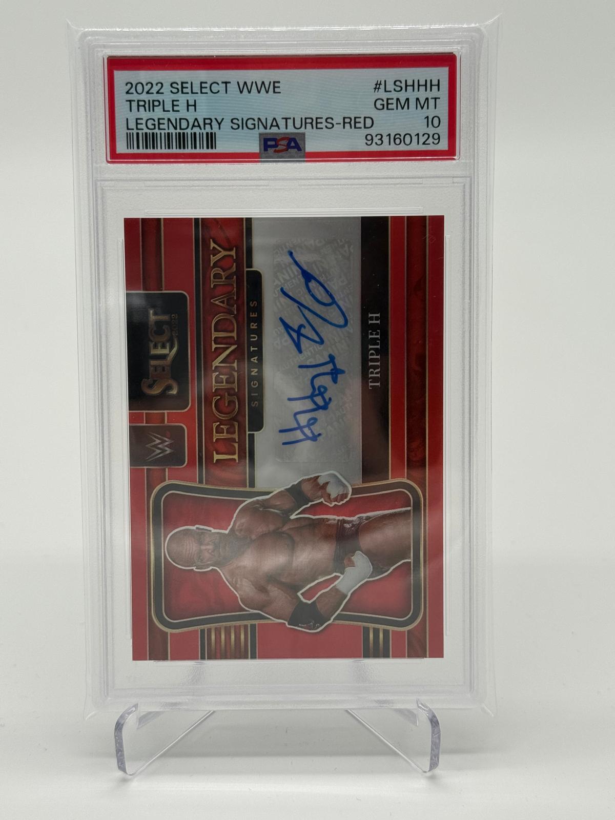 2022 Panini Select WWE Trible H Legendary Auto /99 PSA 10