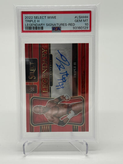2022 Panini Select WWE Trible H Legendary Auto /99 PSA 10