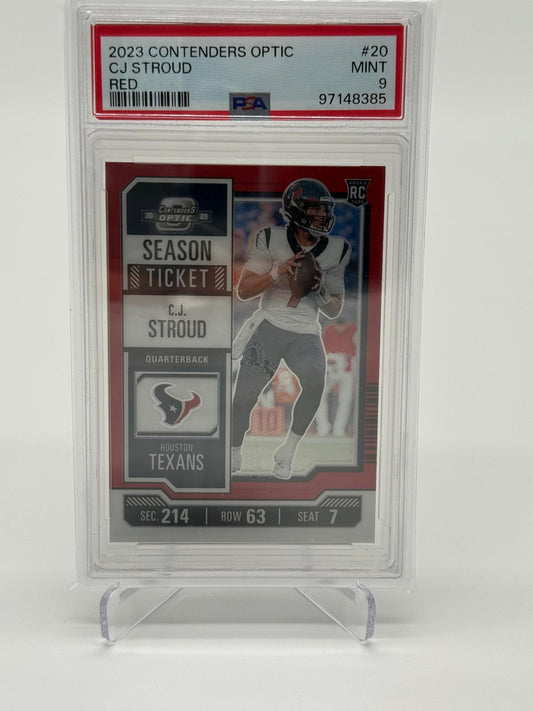 2023 Contenders Optic CJ Stroud RC Red /175 PSA 9