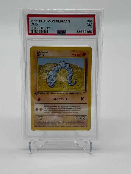 1999 Pokemon Onix 1st Edition Deutsch PSA 7