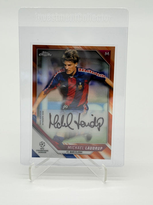 2022 Topps Chrome UCL Michael Laudrup Auto /25 Orange