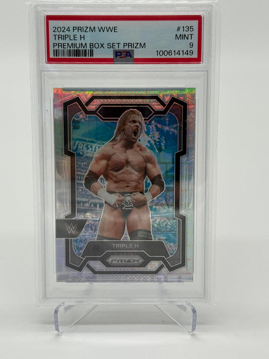 2024 Panini Prizm WWE Triple H Premium Box Set Prizm 190/199 PSA 9