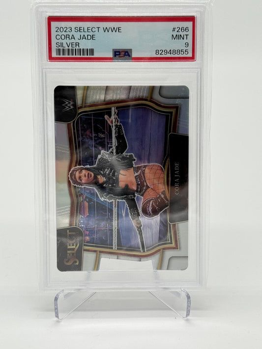 2023 Panini Select WWE Cora Jade Silver Ringside Die-Cut SSP PSA 9