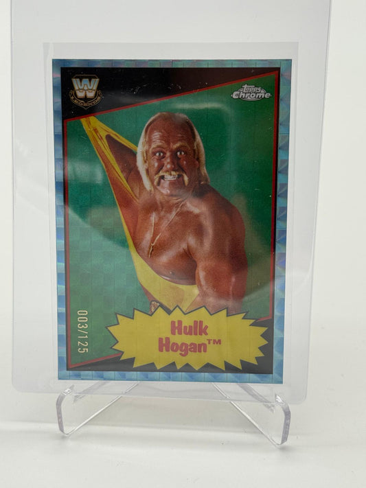 2025 Topps Chrome WWE Hulk Hogan Aqua Geometric /125
