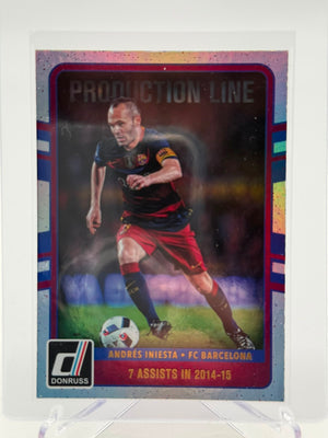 2016-17 Panini Donruss Andres Iniesta Production Line Silver