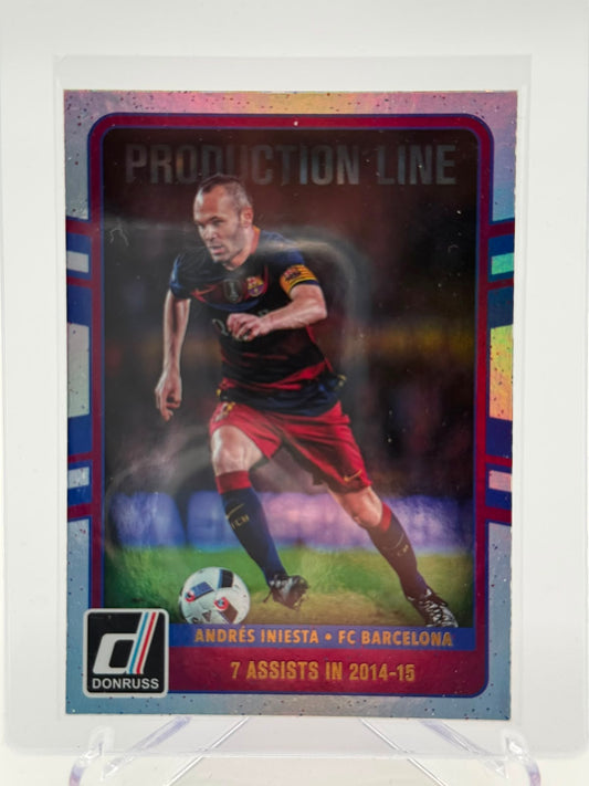 2016-17 Panini Donruss Andres Iniesta Production Line Silver