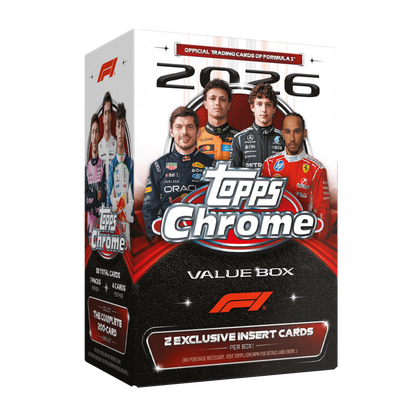 2026 Topps Chrome Formula One Value Box – Originalverpackte F1 Trading Cards mit exklusiven RayWave Refractors bei PUSHDICH-TCG