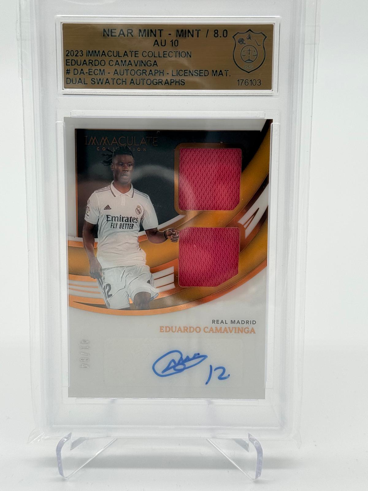 2022-23 Panini Immaculate Eduardo Camavinga Patch Auto /64 GSG 8