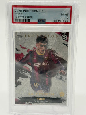 2020-21 Topps Inception UCL Pedri Succession RC PSA 9