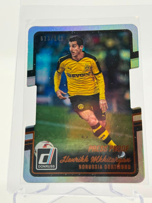 2016-17 Panini Donruss Henrikh Mkhitaryan Press Proof Silver 023/149