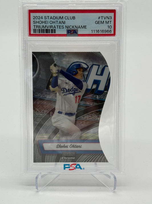 2024 Topps Stadium Club Shohei Ohtani Triumvirates Nickname PSA 10