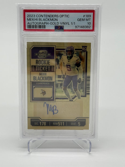 2023 Contenders Optic Mekhi Blackmon RC Auto 1/1 PSA 10