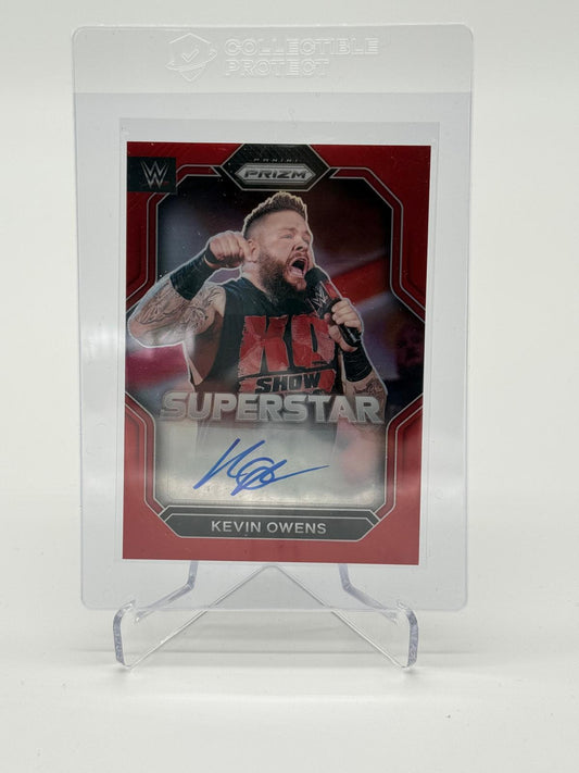 2023 Panini Prizm WWE Kevin Owens Superstar Autographs Auto Red 44/99