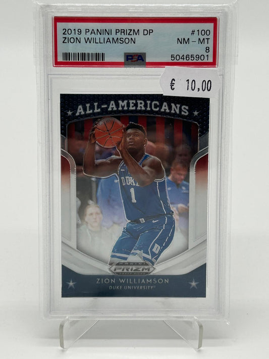 2019 Panini Prizm DP Zion Williamson All-Americans PSA 8