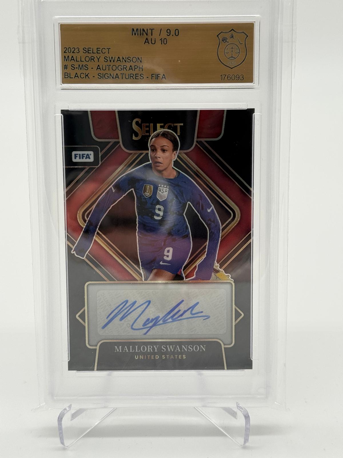 2022-23 Panini Select Fifa Mallory Swanson 1/1 Auto GSG 9