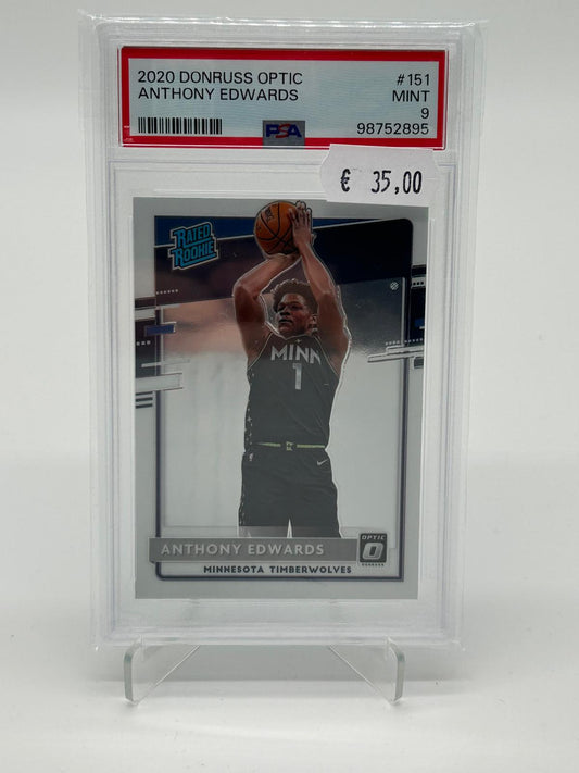 2020 Panini Donruss Optic Anthony Edwards Rated Rookie PSA 9