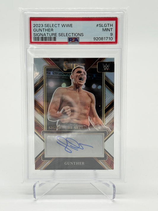 2023 Panini Select WWE Gunther Signature Selections PSA 9