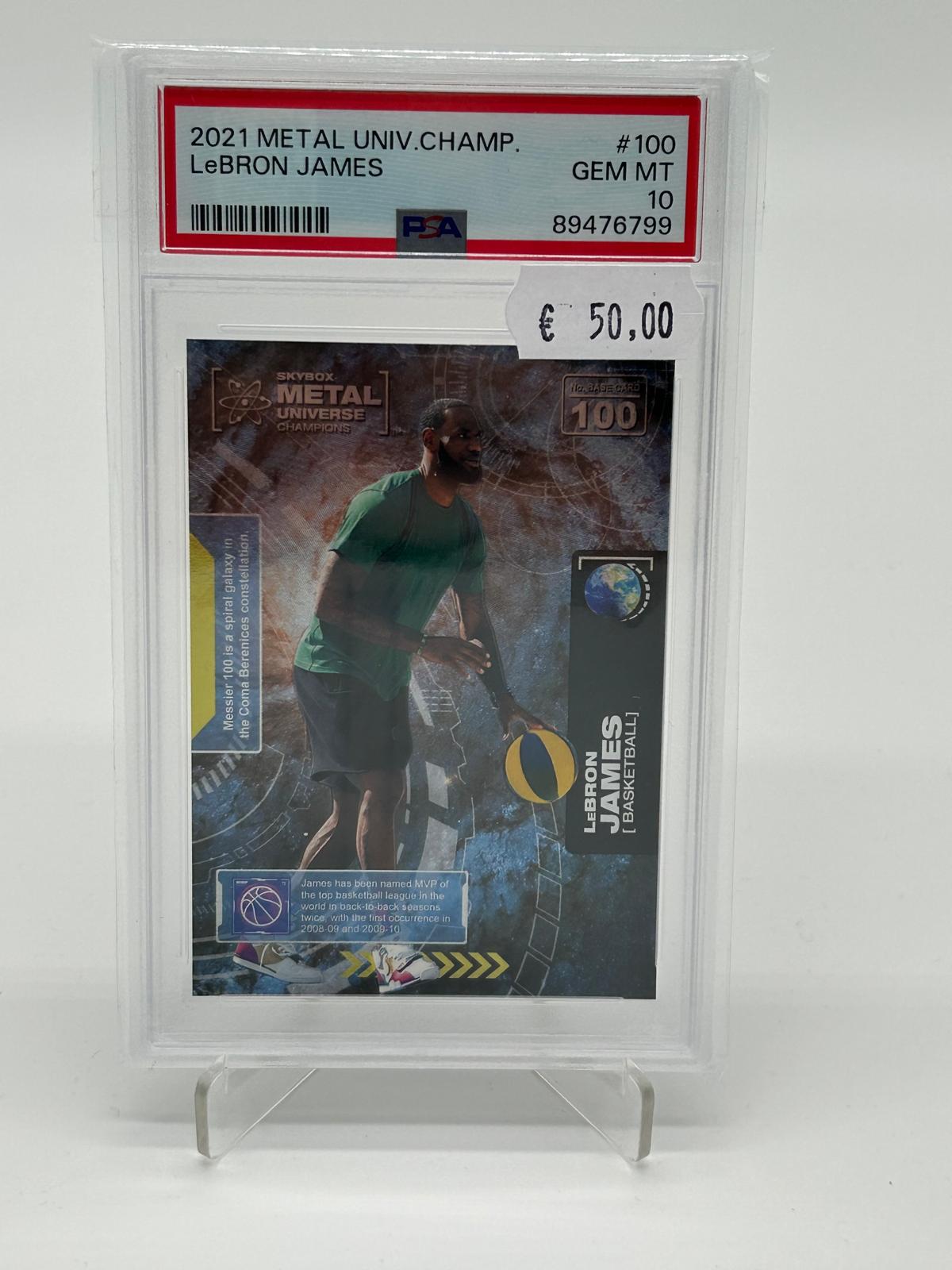 2021 Metal Universe Champion Lebrone James #100 PSA 10