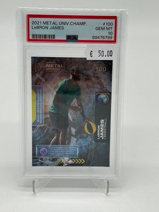 2021 Metal Universe Champion Lebrone James #100 PSA 10
