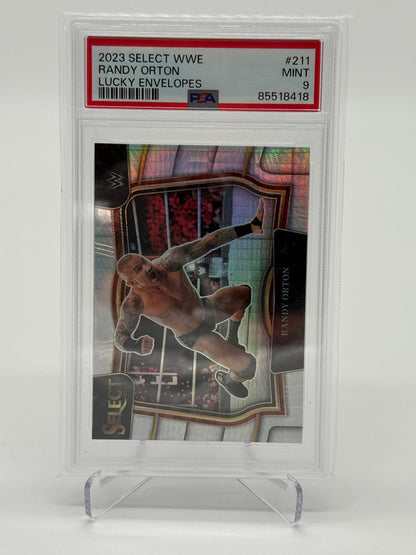 2023 Panini Select WWE Randy Orton Lucky Envelopes 8/8 PSA 9