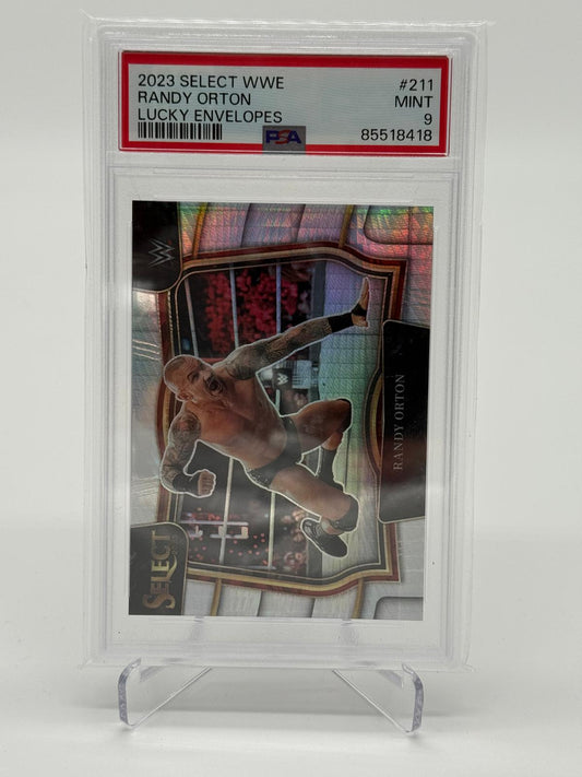 2023 Panini Select WWE Randy Orton Lucky Envelopes 8/8 PSA 9