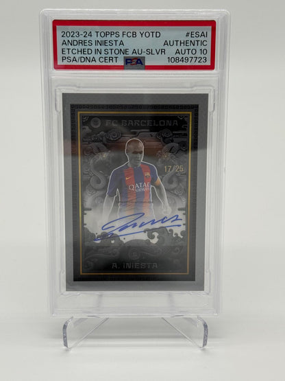 2023-24 Topps Year of the Dragon Andres Iniesta Auto /25 PSA AUT Auto 10