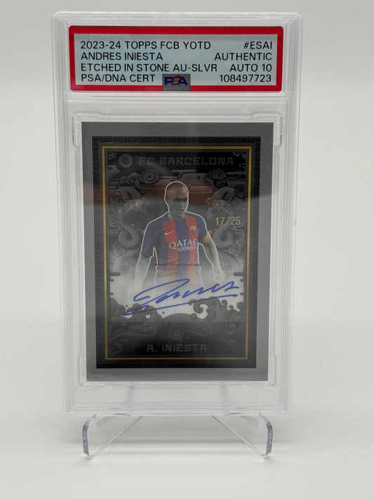2023-24 Topps Year of the Dragon Andres Iniesta Auto /25 PSA AUT Auto 10