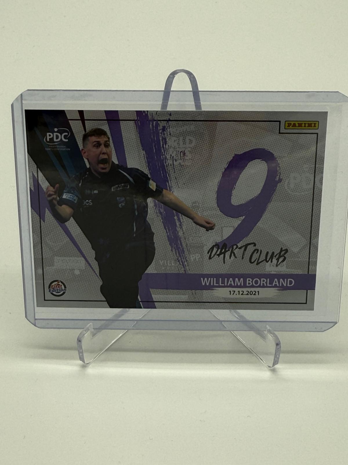 2025 Panini PDC World Championship William Borland 9 Dart Club /180