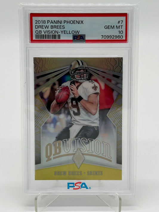 2018 Panini Phoenix Drew Brees QB Vision /25 PSA 10 POP 1