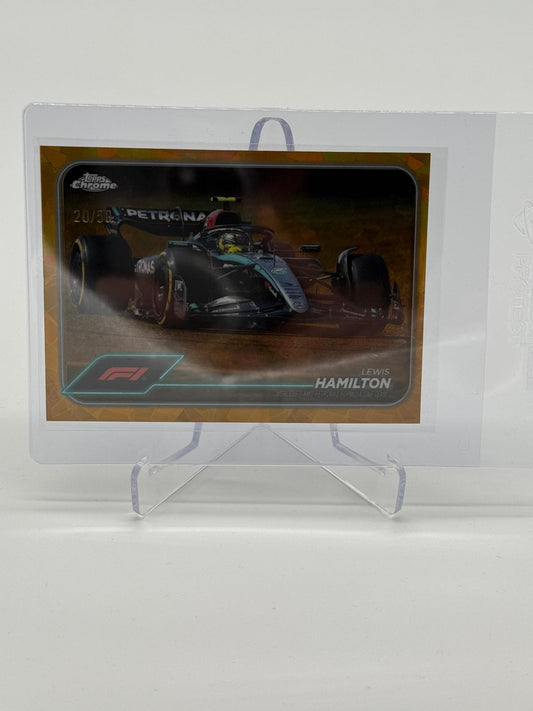 2024 Topps Chrome F1 Lewis Hamilton 20/50 Gold Sapphire #78