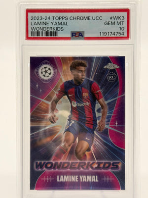 2023-24 Topps Chrome UCC Lamine Yamal Wonderkids RC PSA 10