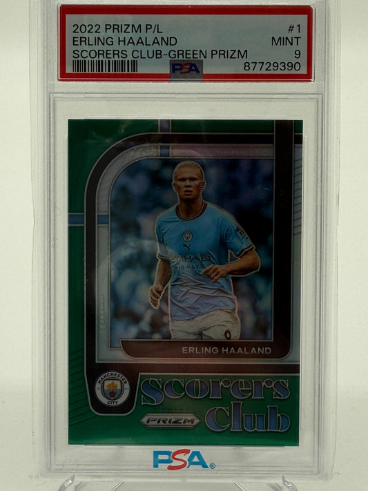 2022-23 Panini Prizm Premier League Erling Haaland 5/5 PSA 9