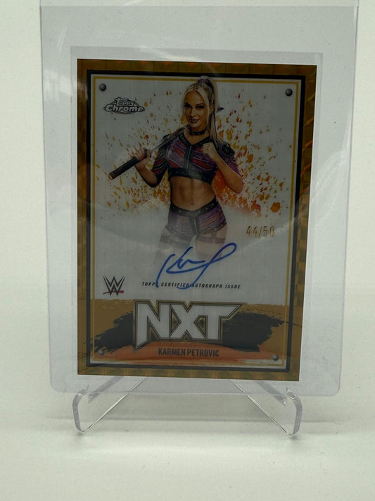 2025 Topps Chrome WWE Karmen Petrovic Auto /50