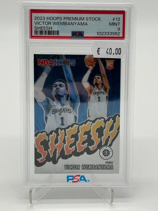2023 Panini Hoops Premium Stock Victor Wembanyama Sheesh PSA 9