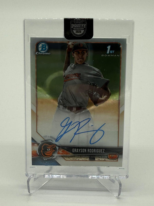 2026 Topps Industry Conference - 2018 Bowman 1st Chrome Grayson Rodriguez On Card Auto