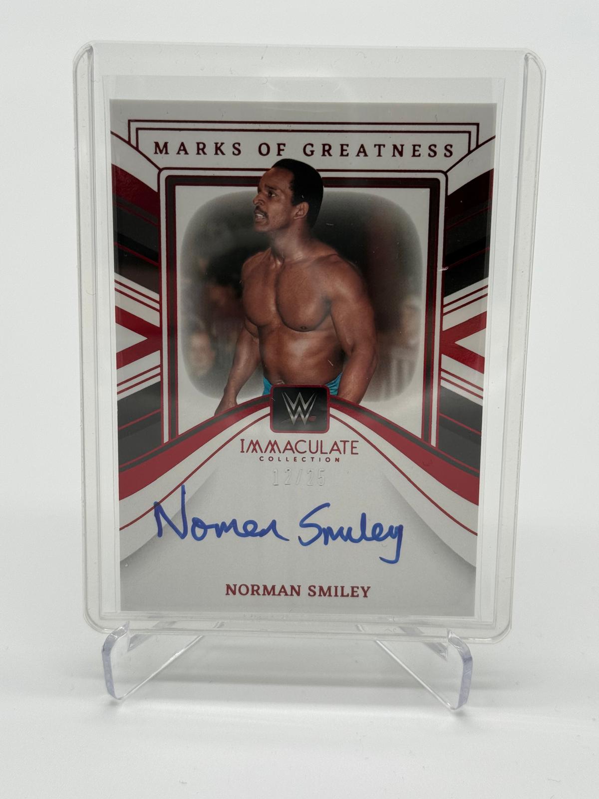 2023 Panini Immaculate WWE Norman Smiley Marks of Greatness /25