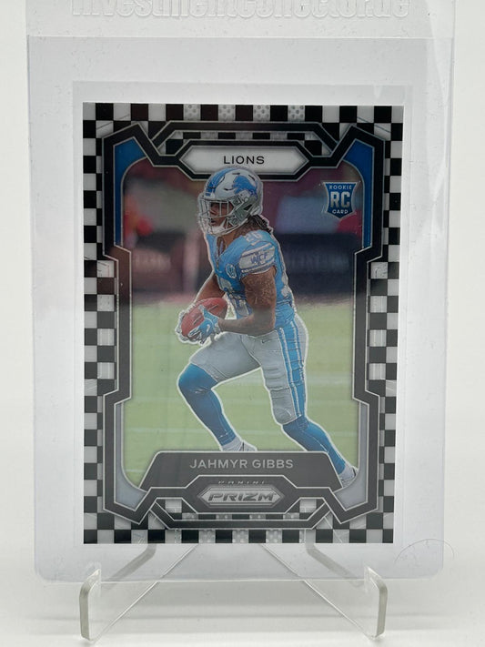 2023 Panini Prizm Football Jahmyr Gibbs Black & White Checkerboard SSP