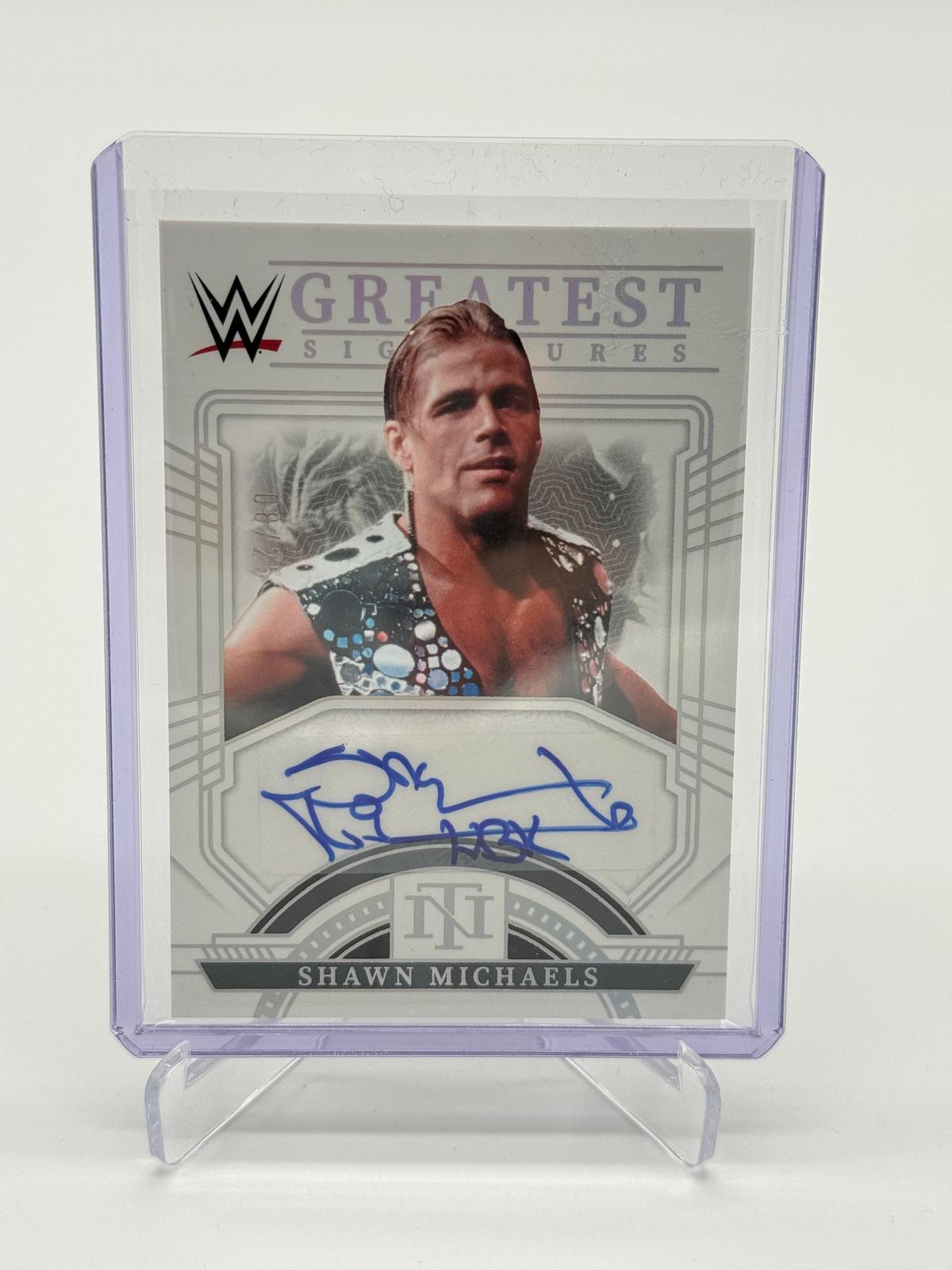 2024 National Treasures WWE Shawn Michaels Greatest Signatures Silver Auto 08/25