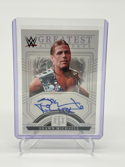 2024 National Treasures WWE Shawn Michaels Greatest Signatures Silver Auto 08/25