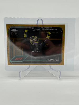 2024 Topps Chrome F1 Lewis Hamilton 07/50 Gold Sapphire #158