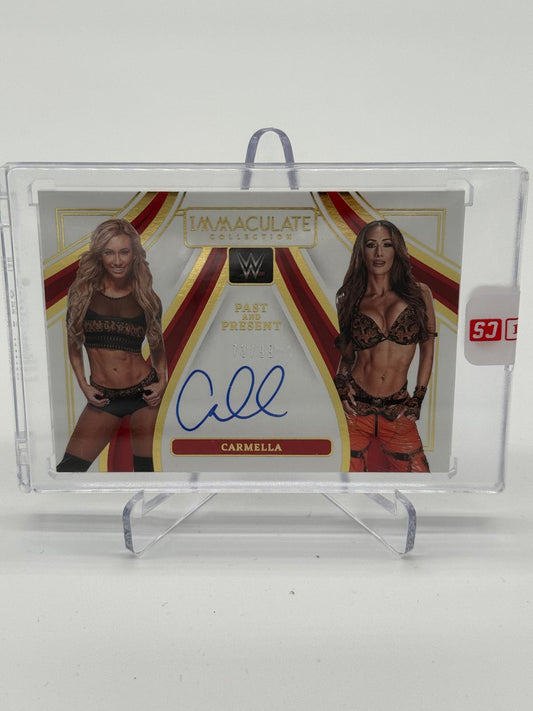 2023 Panini Immaculate Collection WWE Carmella Past and Present On Card Auto 73/99