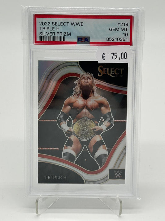 2022 Panini Select WWE Triple H Silver Prizm PSA 10