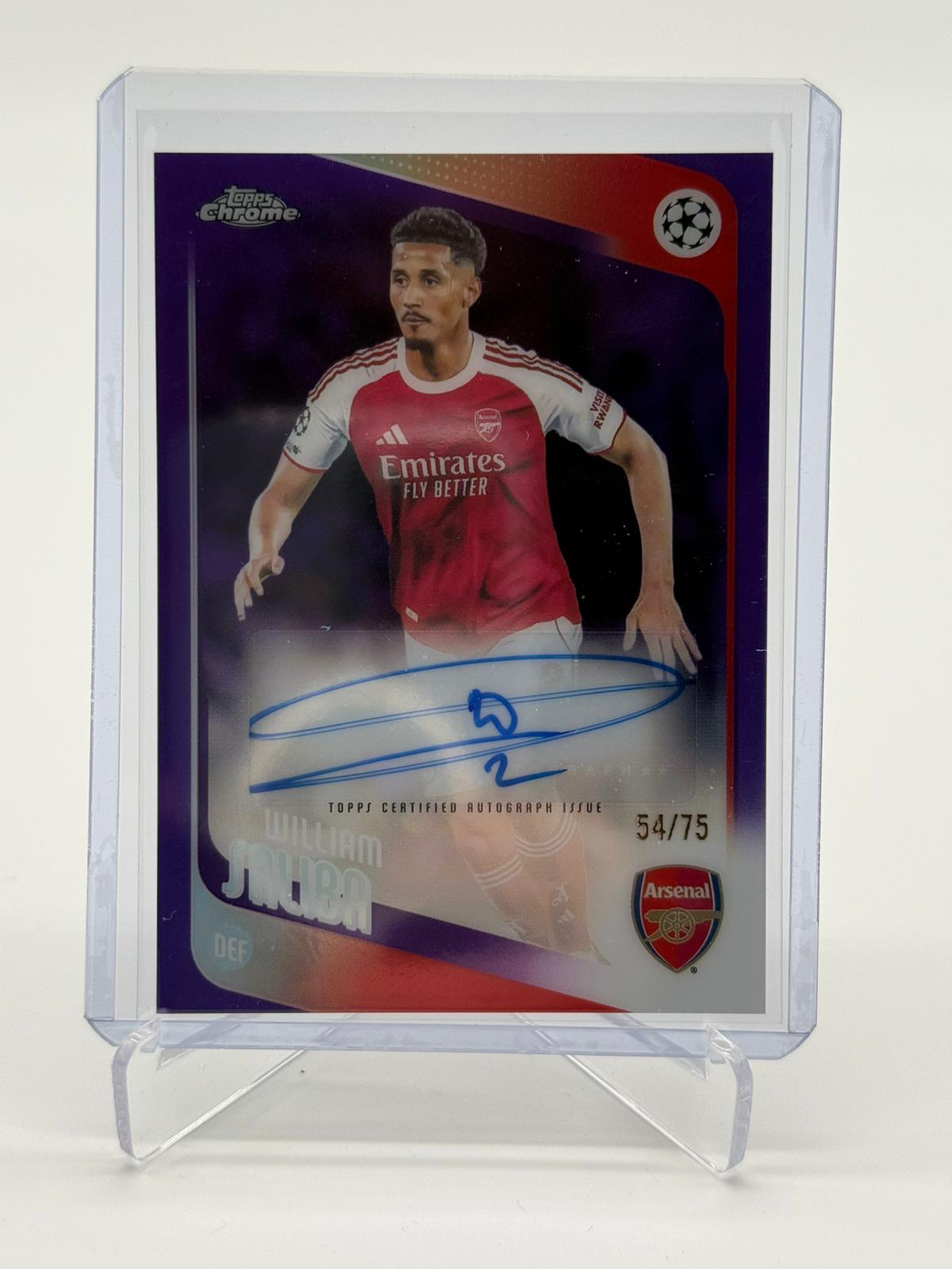 2026 Topps Chrome UCC William Saliba Auto 54/75