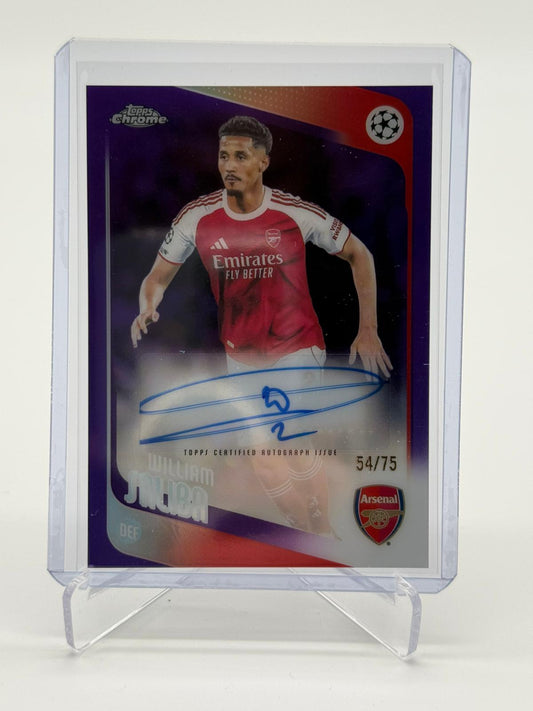 2026 Topps Chrome UCC William Saliba Auto 54/75