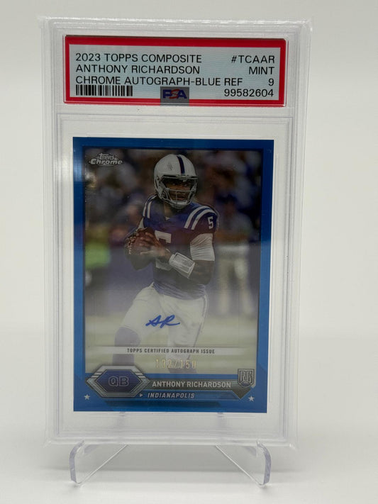 2023 Topps Composite Anthony Richardson Auto /150 Blue PSA 9