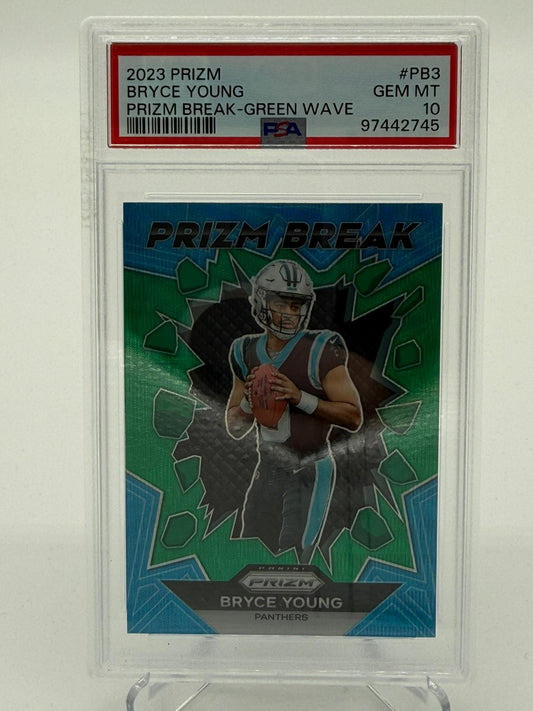 2023 Panini Prizm Green Wave Bryce Young PSA 10