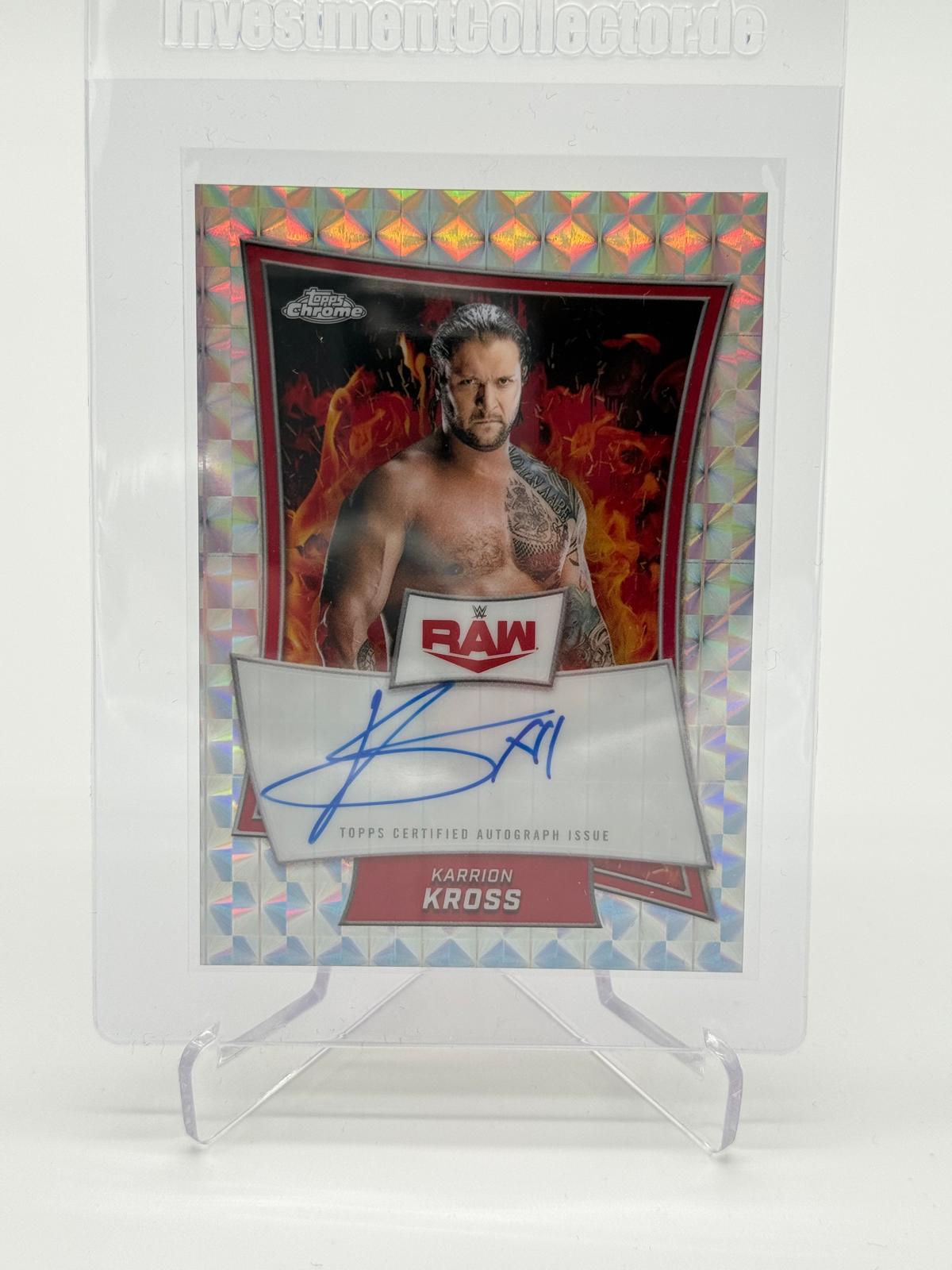 2025 Topps Chrome WWE Karrion Kross Red Brand Geometric Auto
