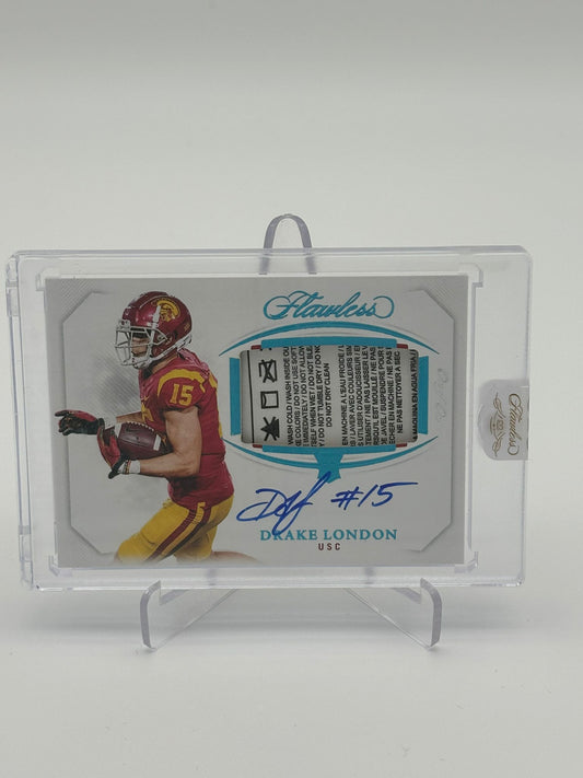 Drake London on Card Auto 1/1
