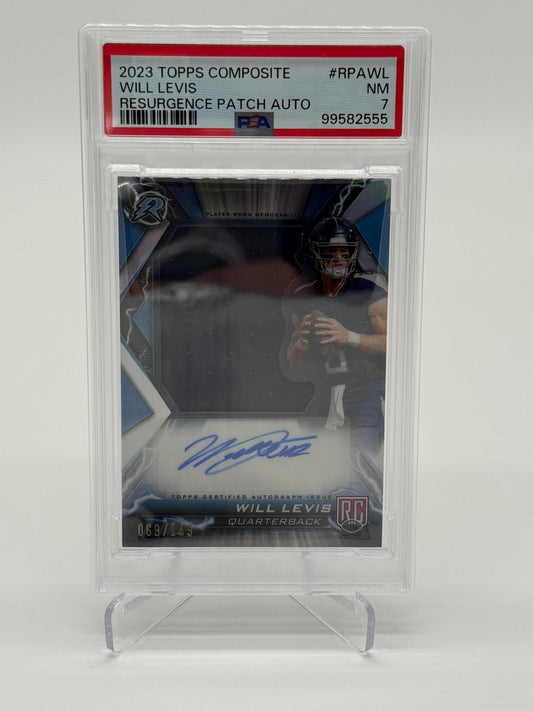 2023 Topps Composite Will Levis Patch Auto /149 PSA 7
